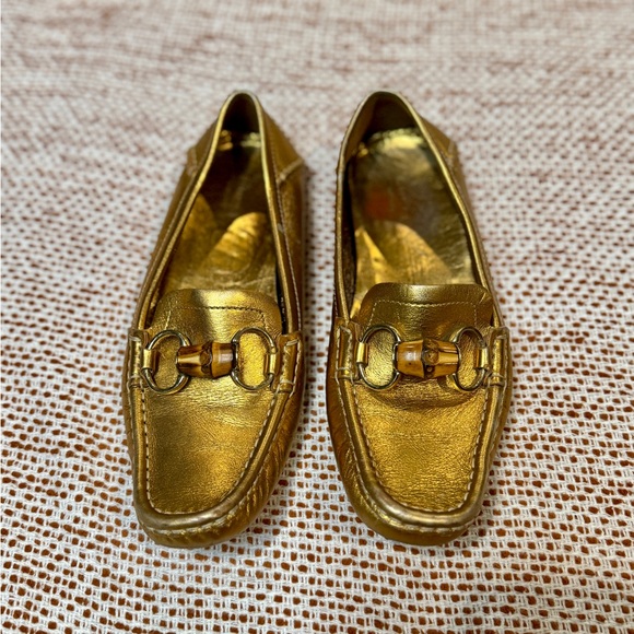 Gucci Shoes - Authentic gold Gucci loafers